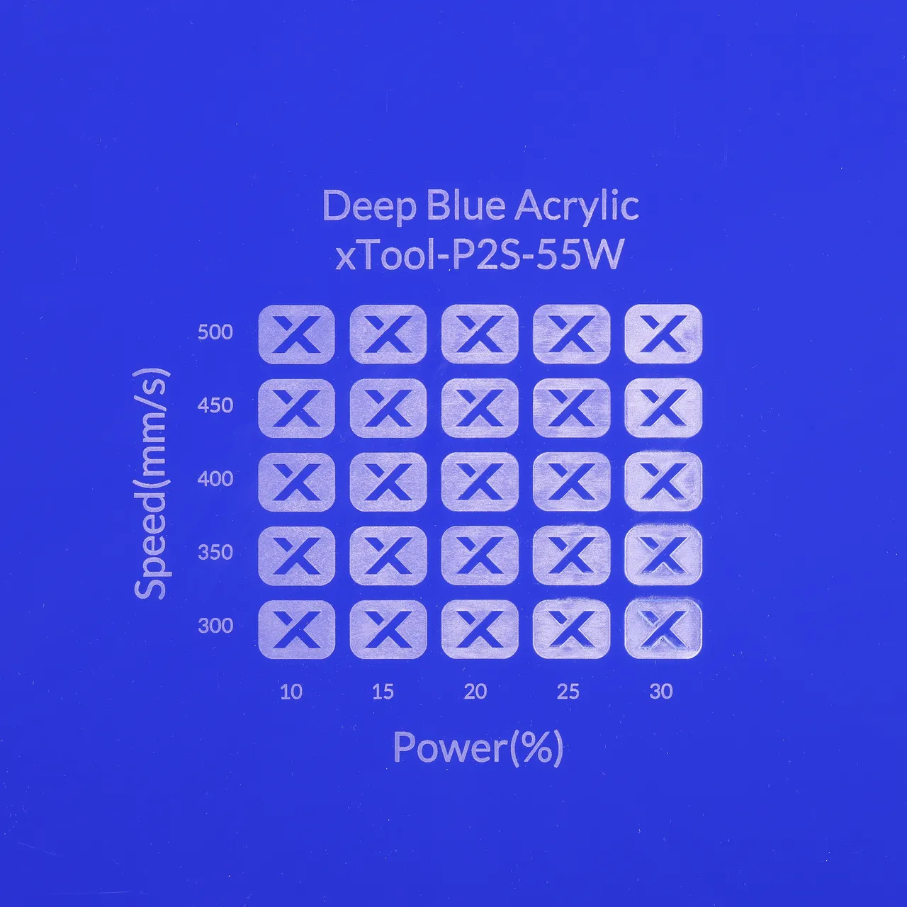 1/8"(3mm) Deep Blue Acrylic test grid