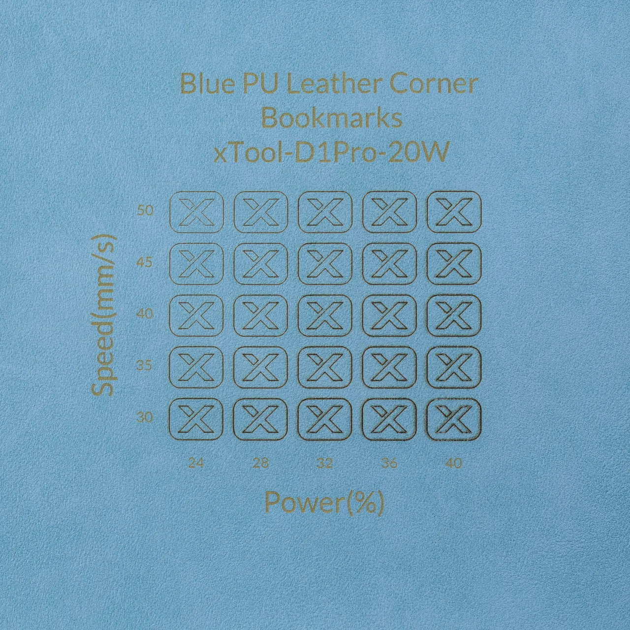 Sky Blue PU Leather test grid