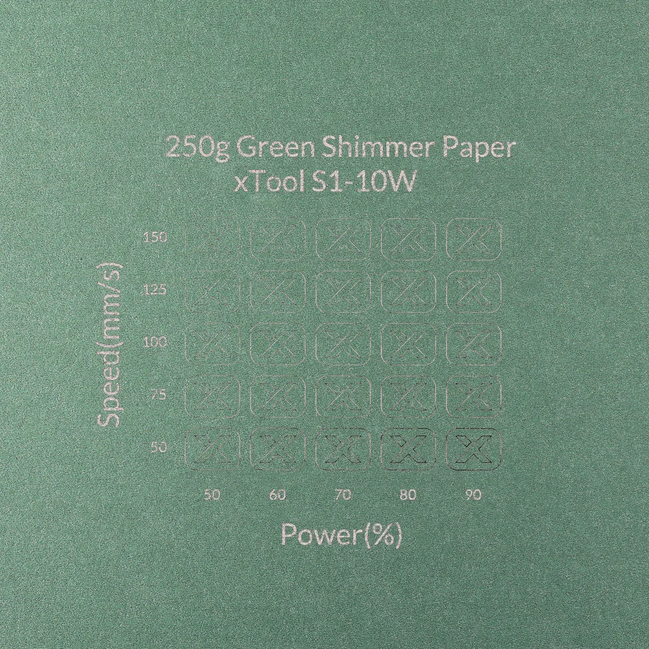Green Shimmer Paper-7oz(250g) test grid