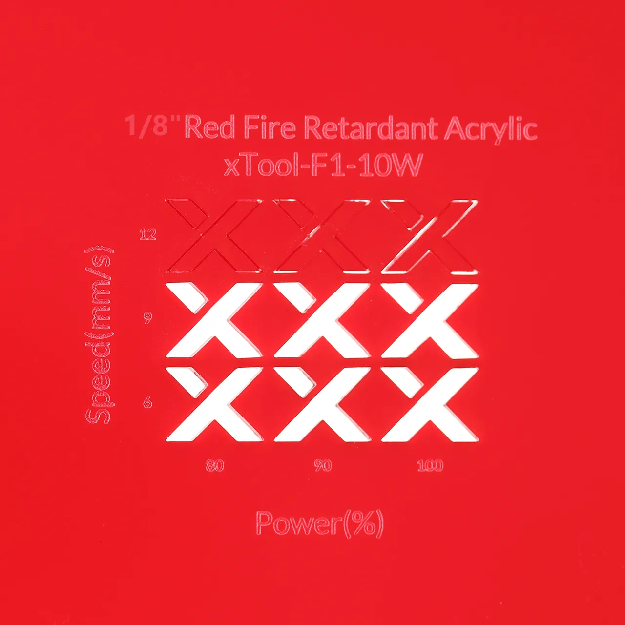 1/8"(3mm) Red Fire Retardant Acrylic test grid