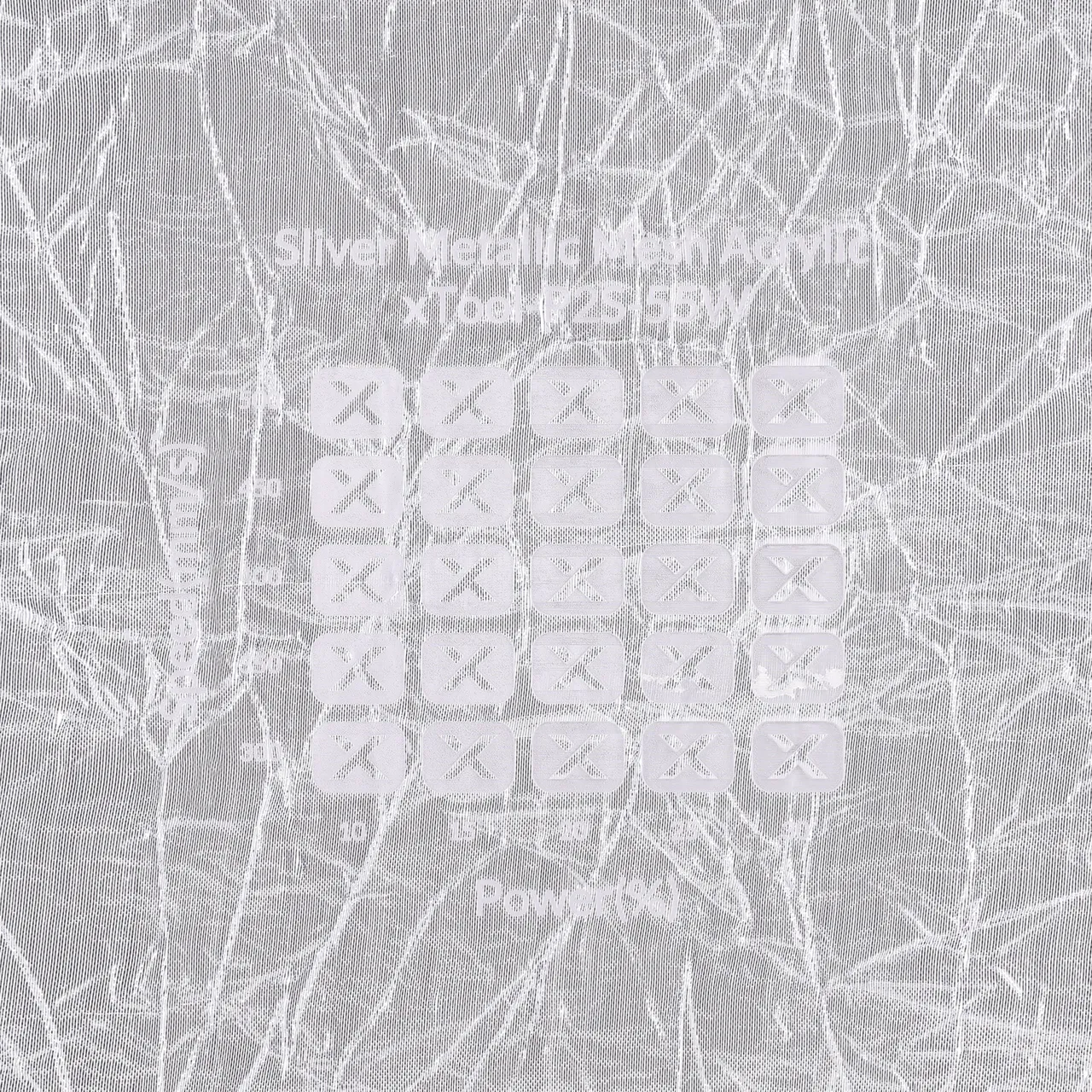 1/8"(3mm) Silver Metallic Mesh Acrylic test grid