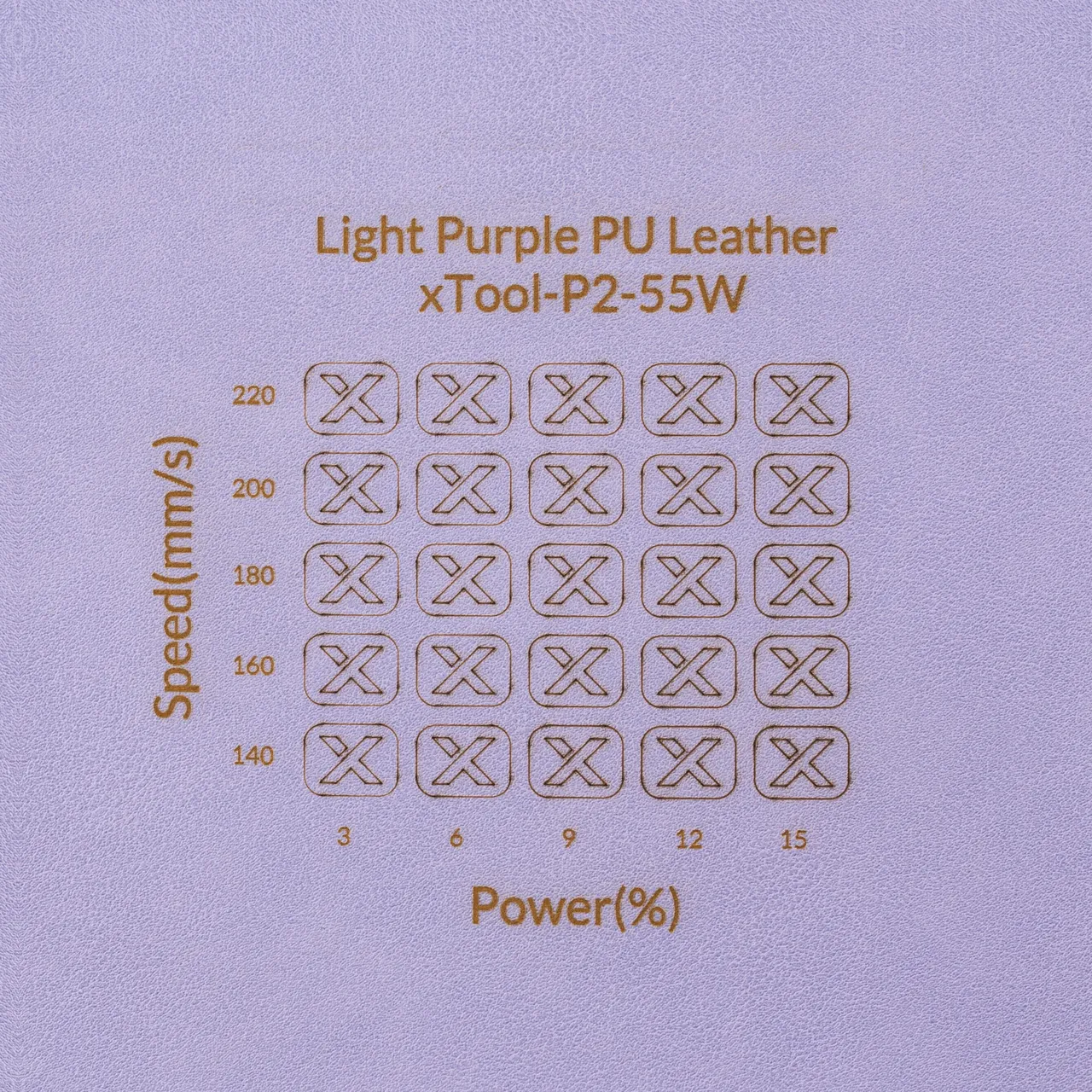 Light Purple PU Leather test grid