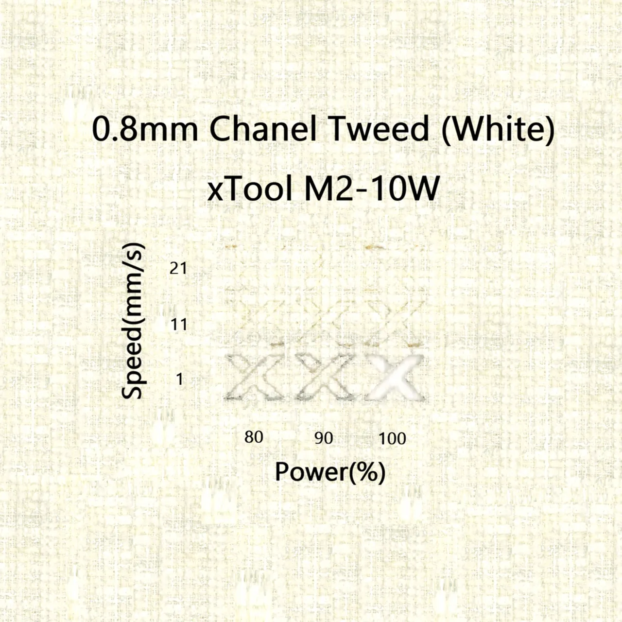 0.8mm Chanel Tweed (White)