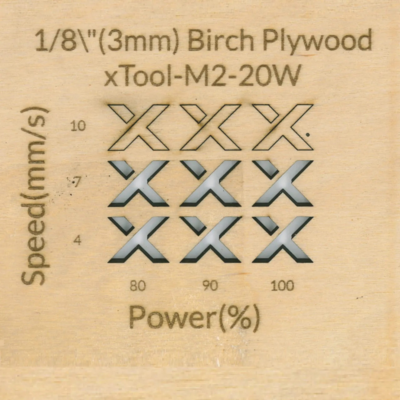 1/8"(3mm) Birch Plywood test grid