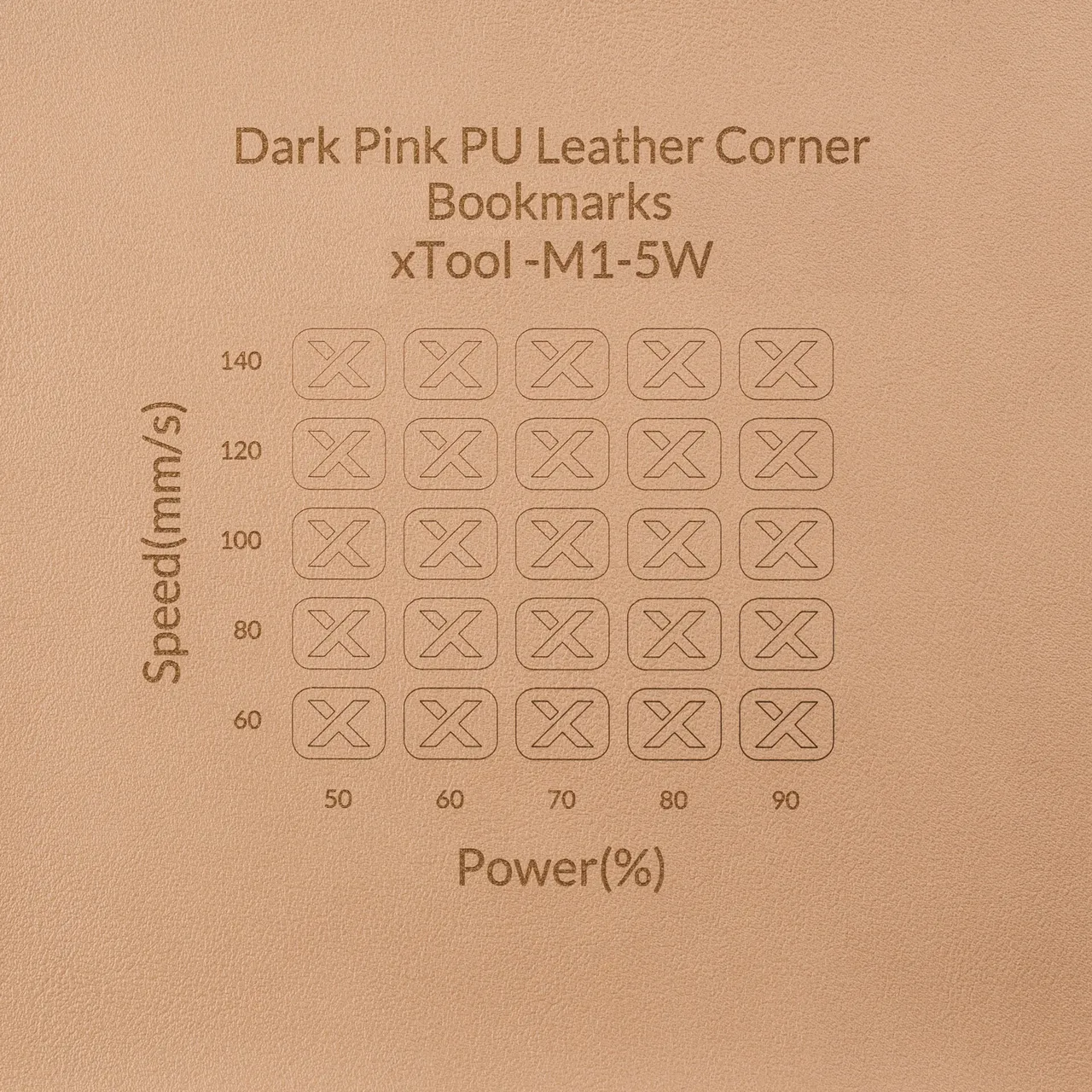 PU Leather Corner Bookmarks_Fan Dark Pink test grid