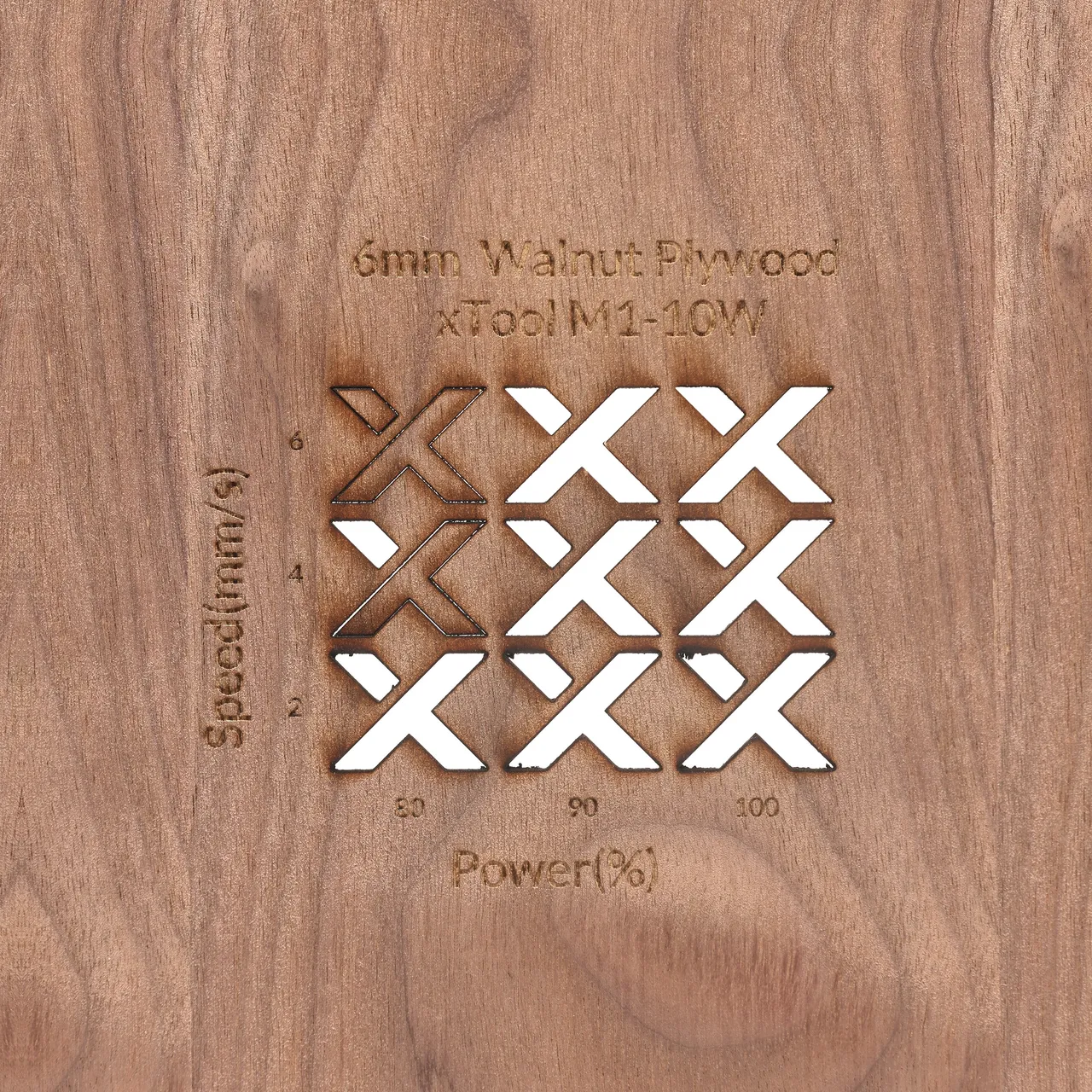 1/4"(6mm) Walnut Plywood test grid