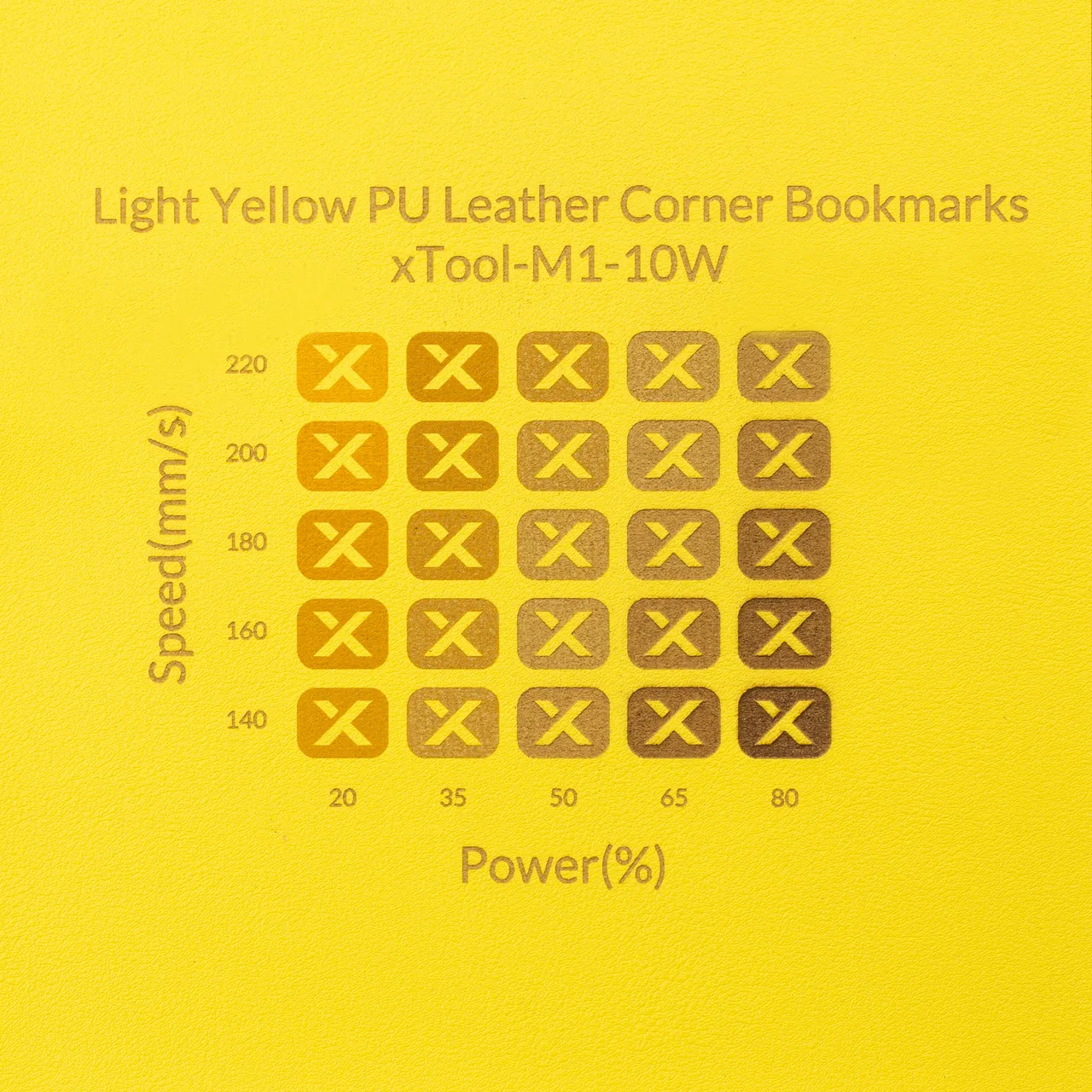 Yellow PU Leather test grid