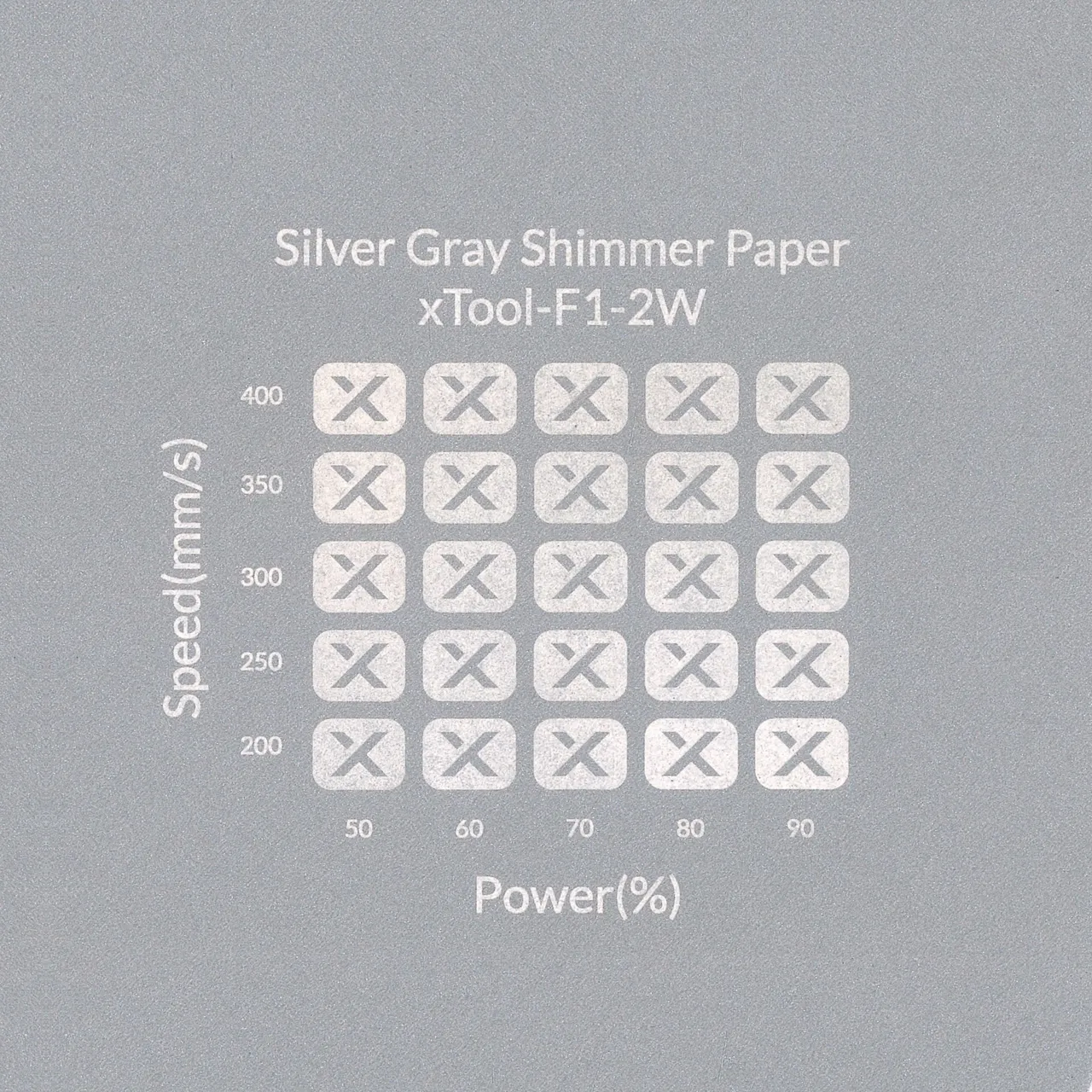 Silver Gray Shimmer Paper-7oz(250g) test grid