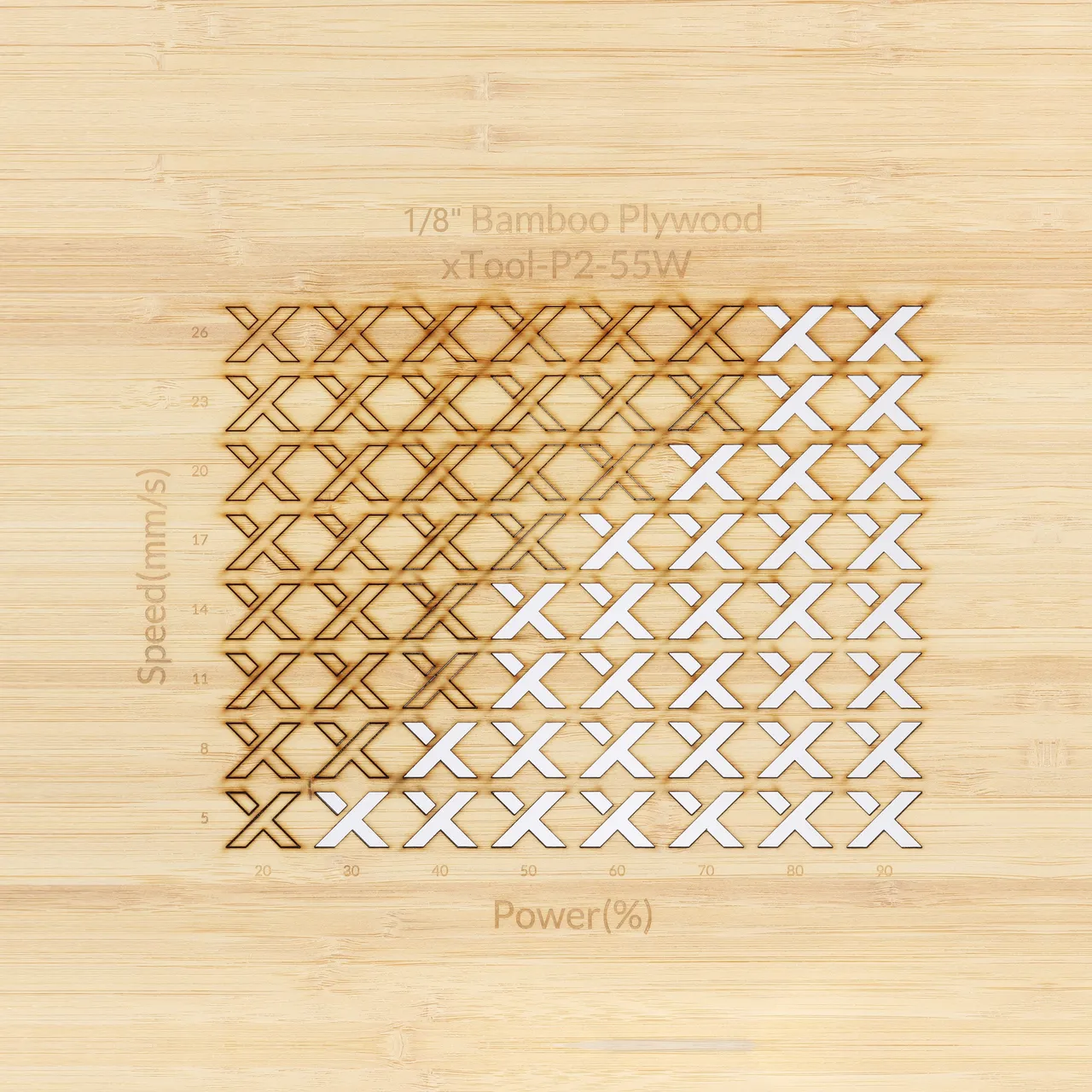 1/8"(3mm) Bamboo Plywood test grid