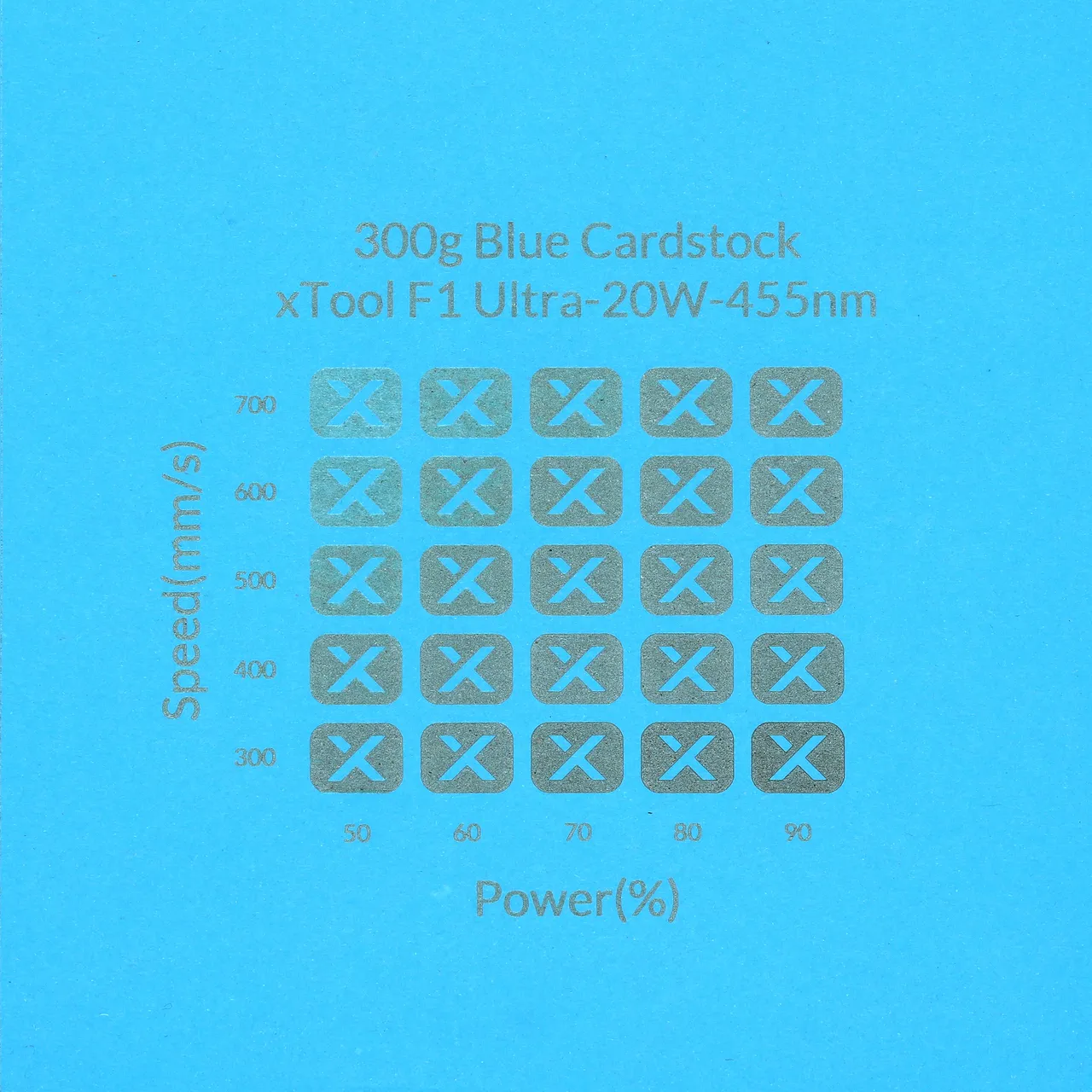 Blue Cardstock-9oz(300g) test grid