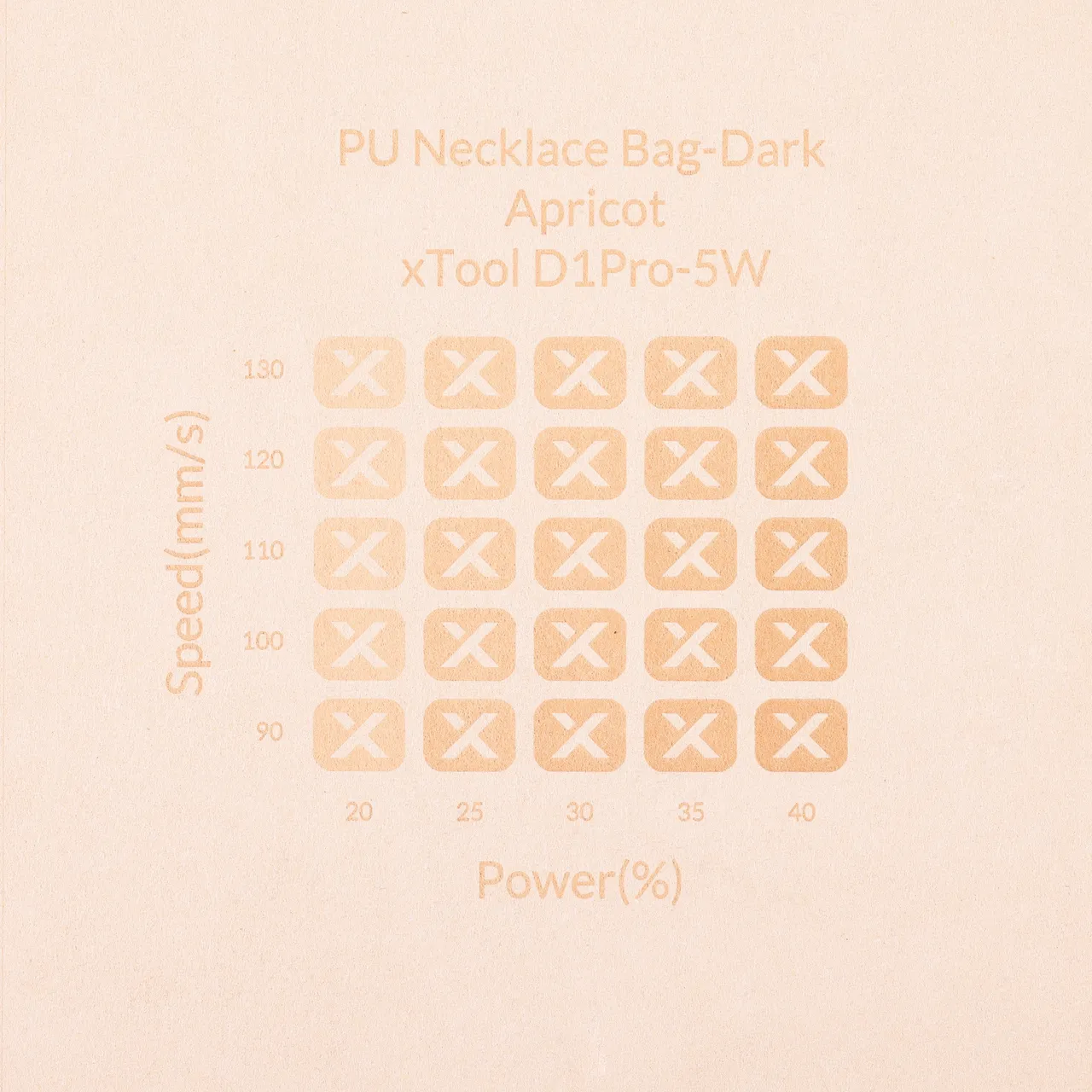 Apricot Microfiber PU Leather test grid