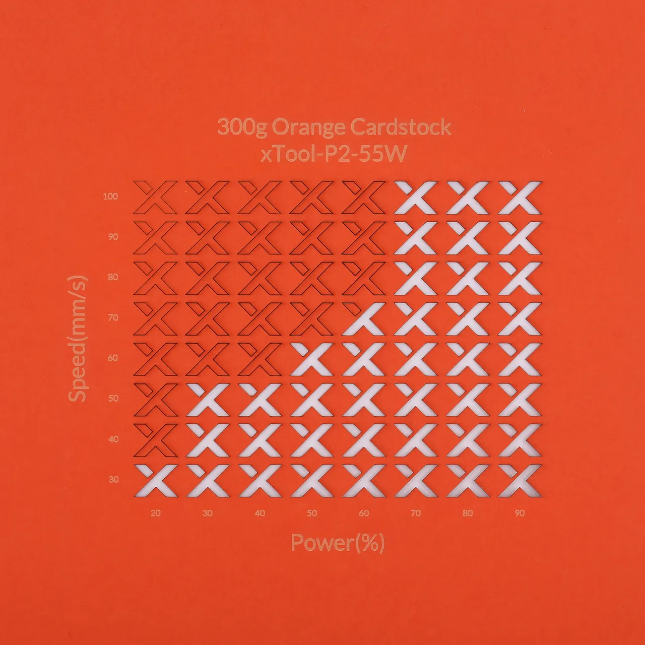 Orange Cardstock-9oz(300g) test grid