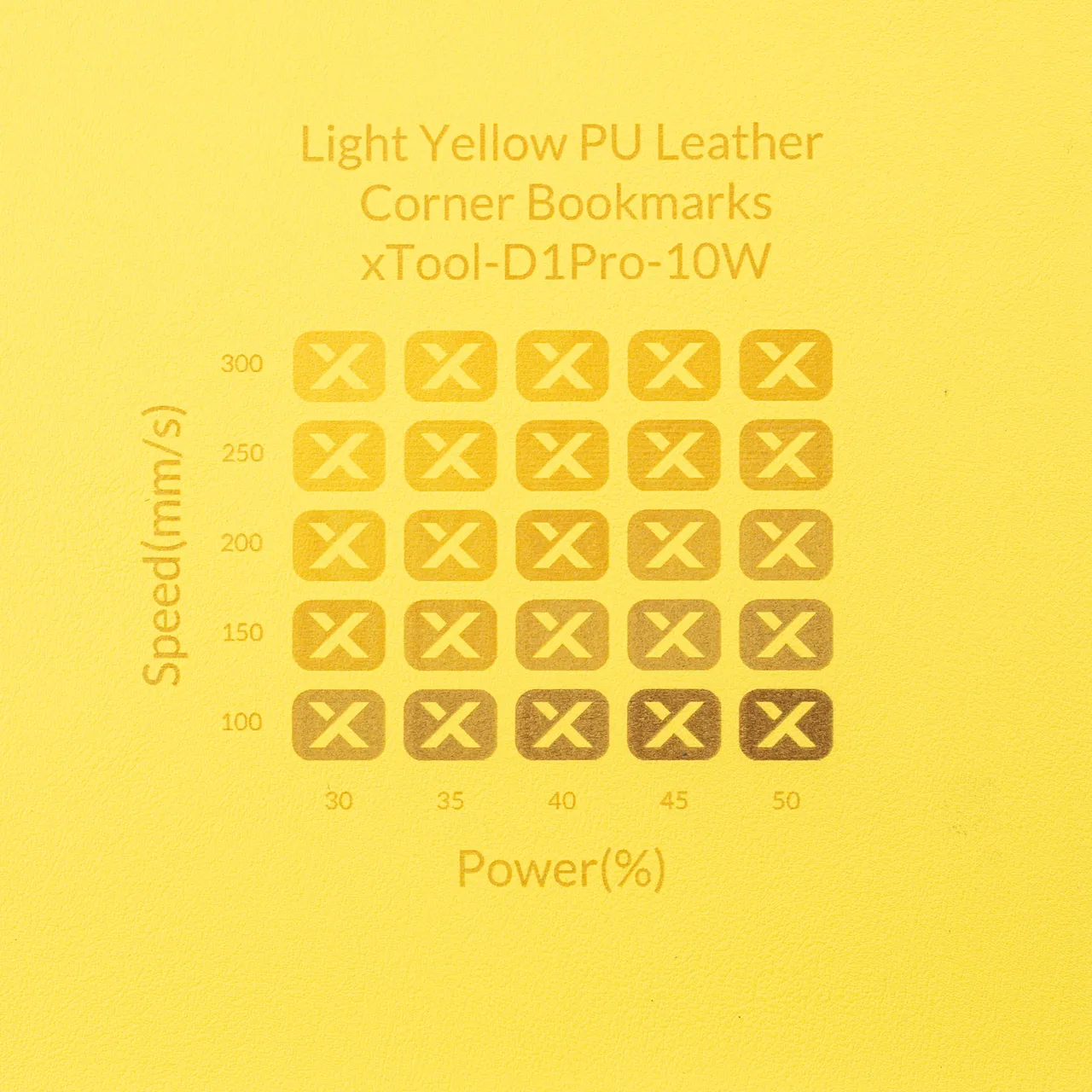 Yellow PU Leather test grid