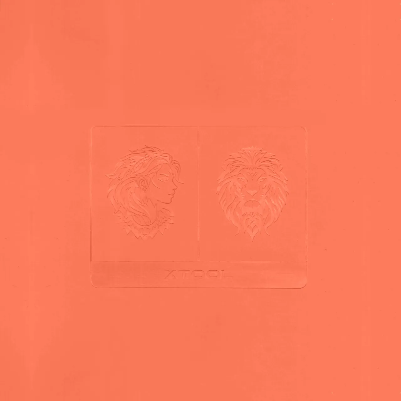 Orange Laser Engraving Rubber Sheet test grid
