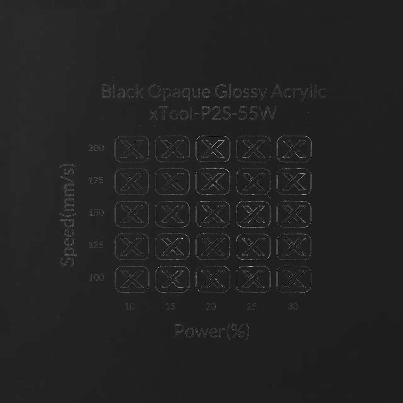 3/64"(1mm) Black Acrylic test grid