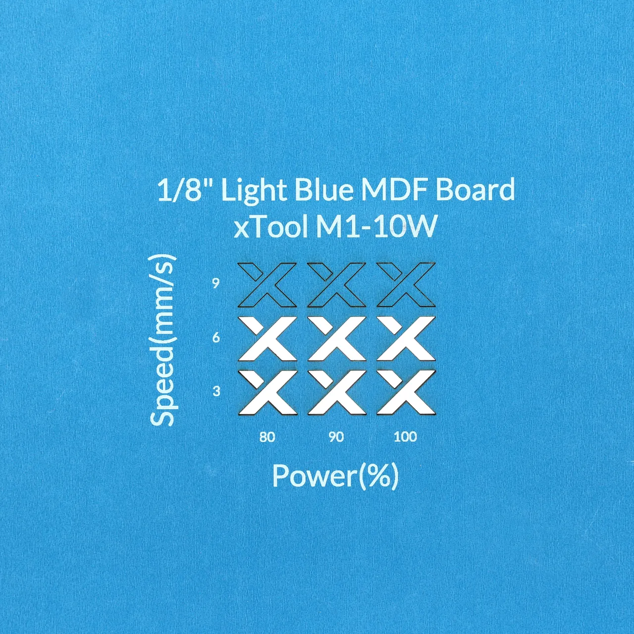 1/8"(3mm) Light Blue MDF Board test grid