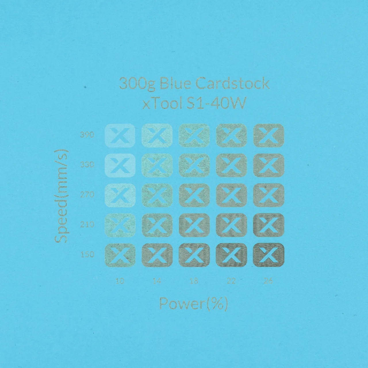 Blue Cardstock-9oz(300g) test grid