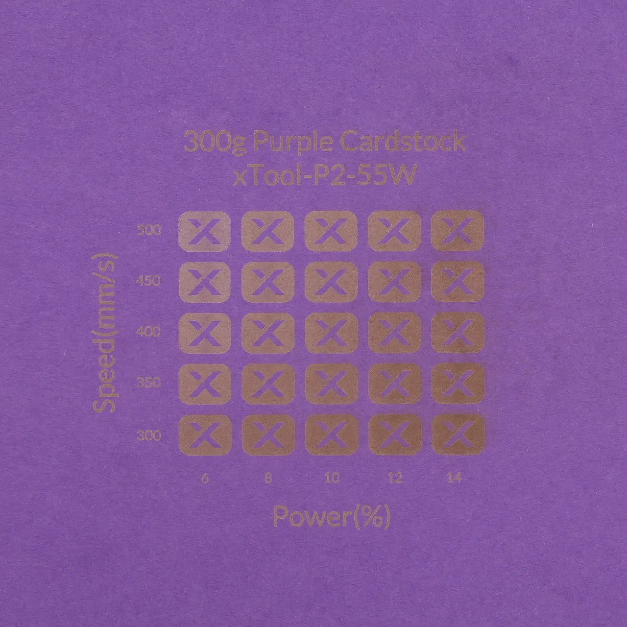 Purple Cardstock-9oz(300g) test grid