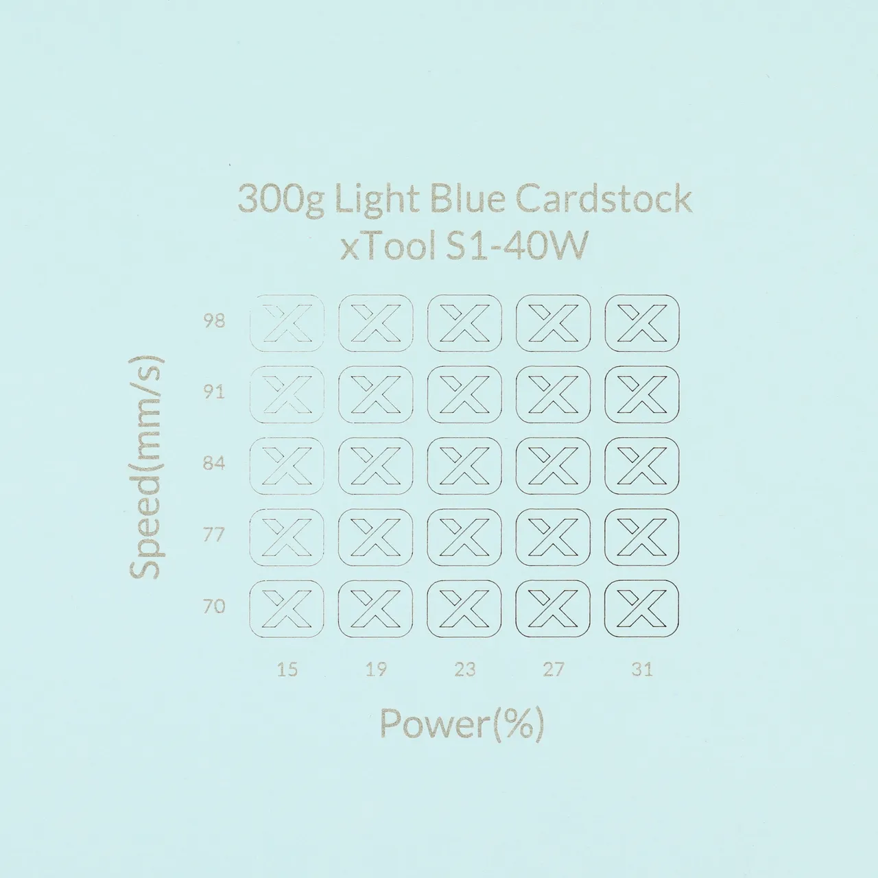 Light Blue Cardstock-9oz(300g) test grid