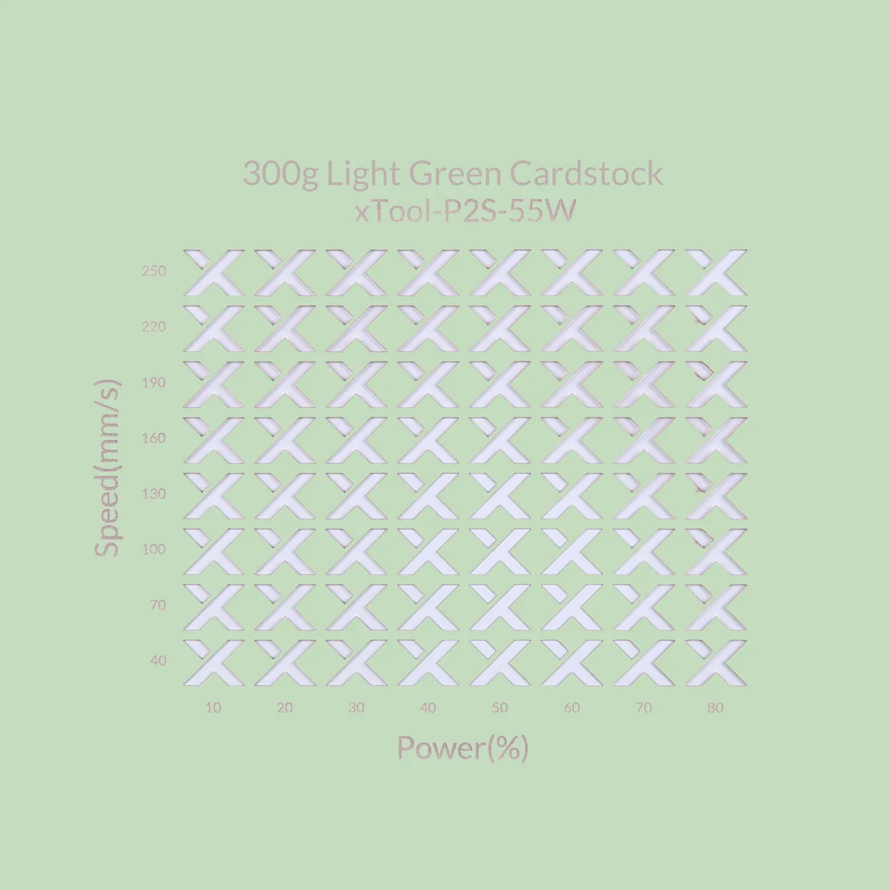 Light Green Cardstock-9oz(300g) test grid