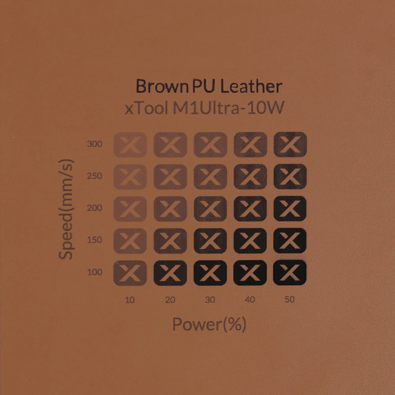 Brown PU Leather test grid