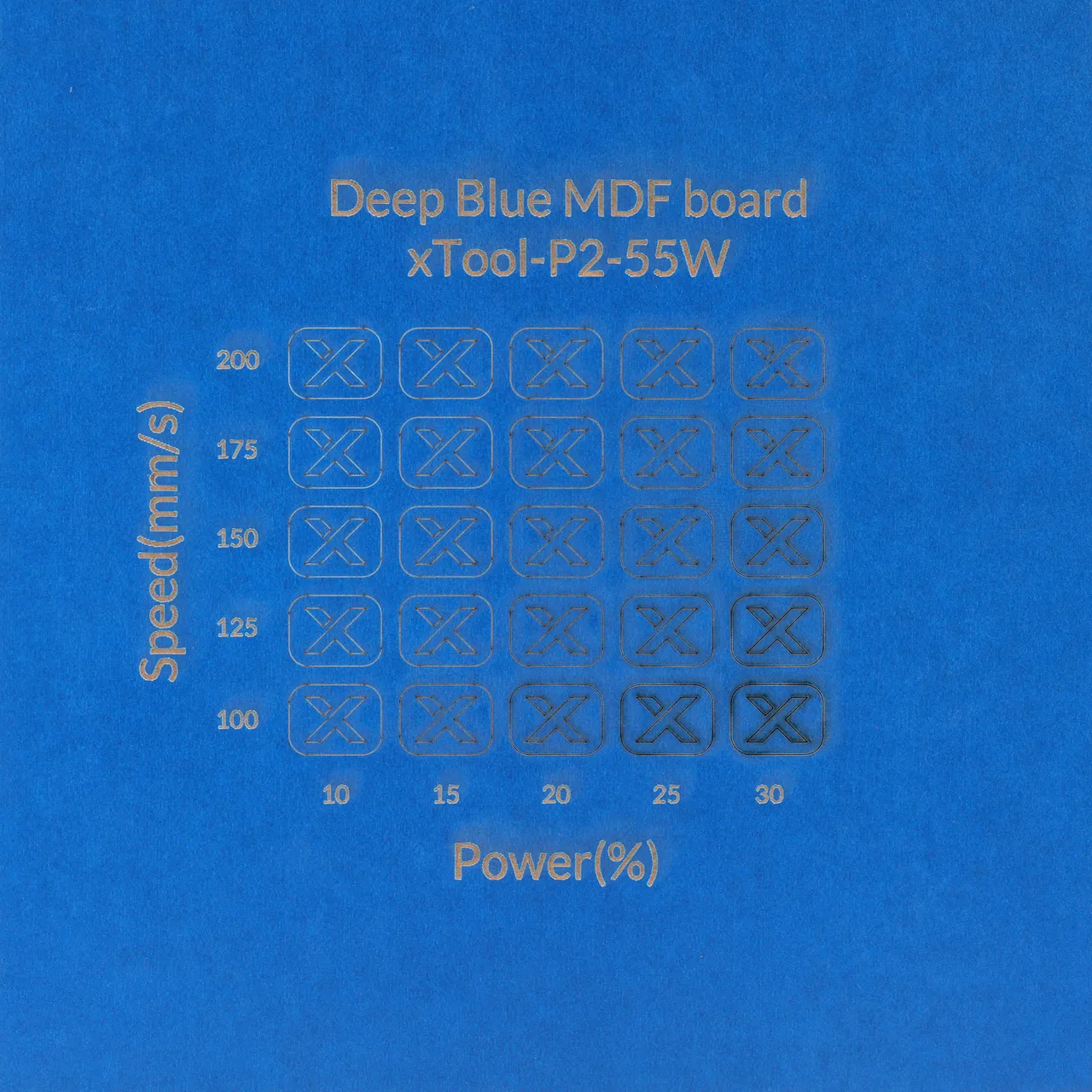 1/8"(3mm) Deep Blue MDF Board test grid