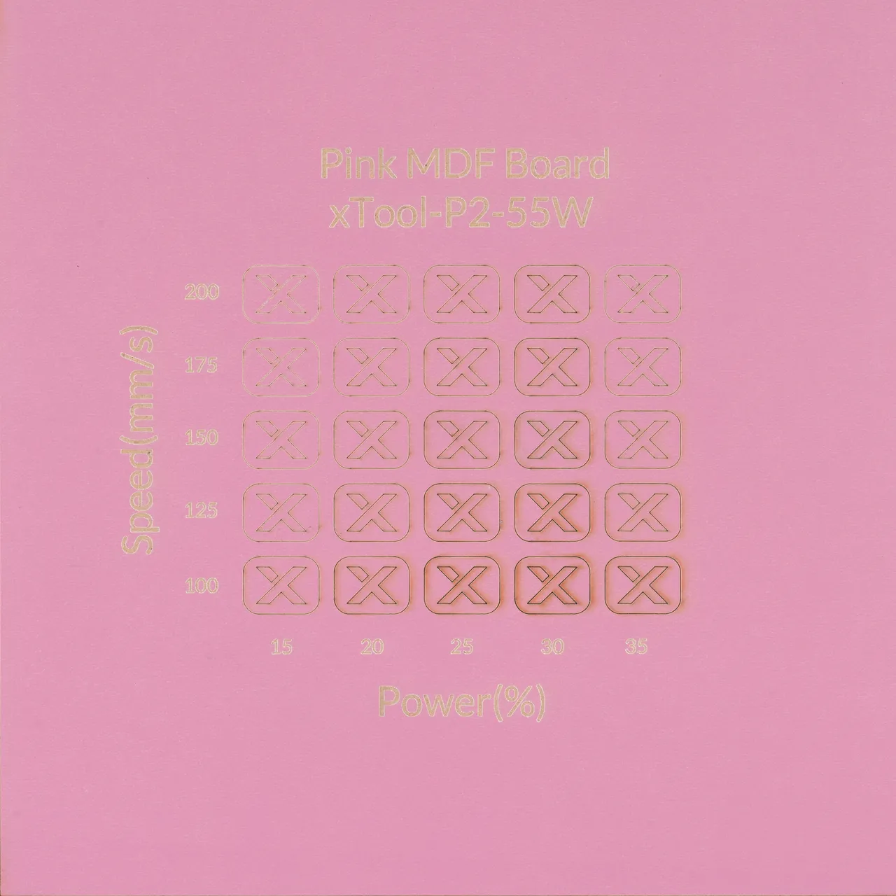 1/8"(3mm) Light Pink MDF Board test grid