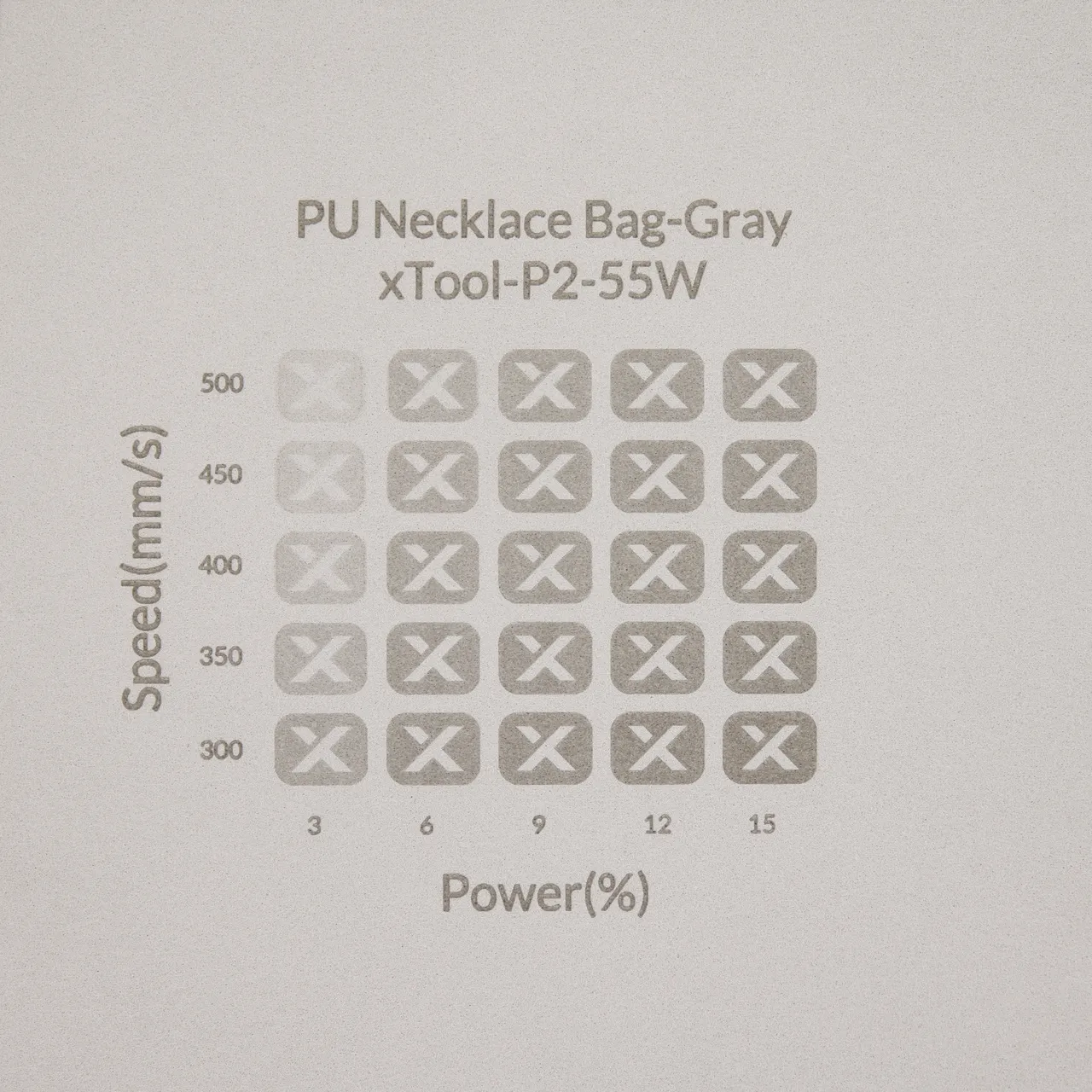 Gray PU Necklace Bag-8.66"x2.6"(22x6.5cm) test grid