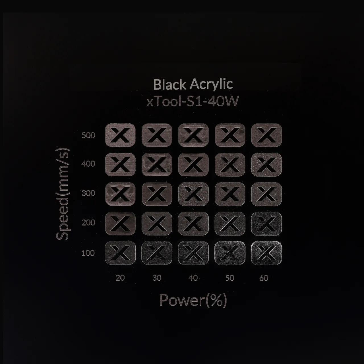 13/64"(5mm) Black Acrylic test grid