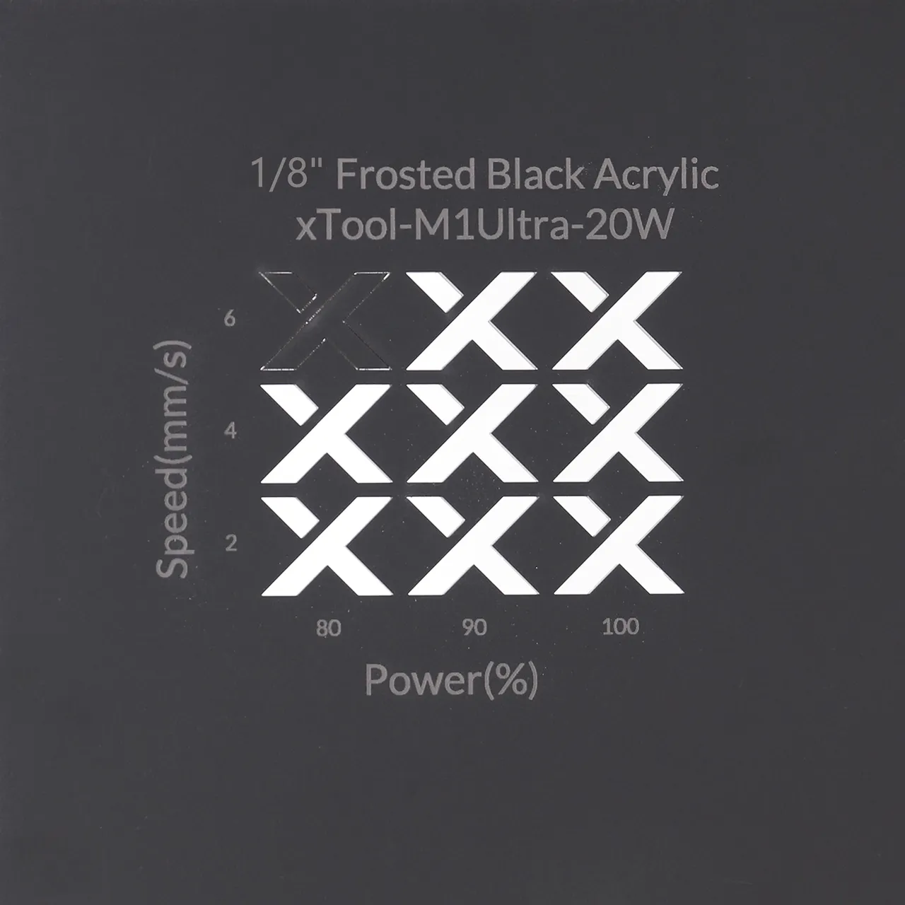 1/8"(3mm) Frosted Black Acrylic test grid