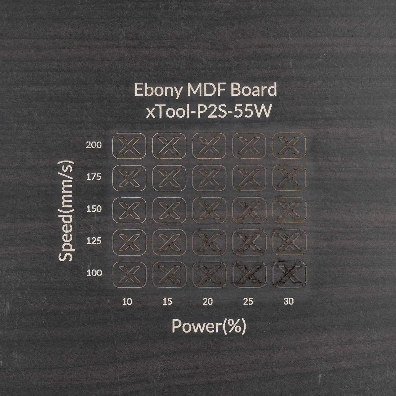 1/8"(3mm) Faux Ebony MDF Board test grid