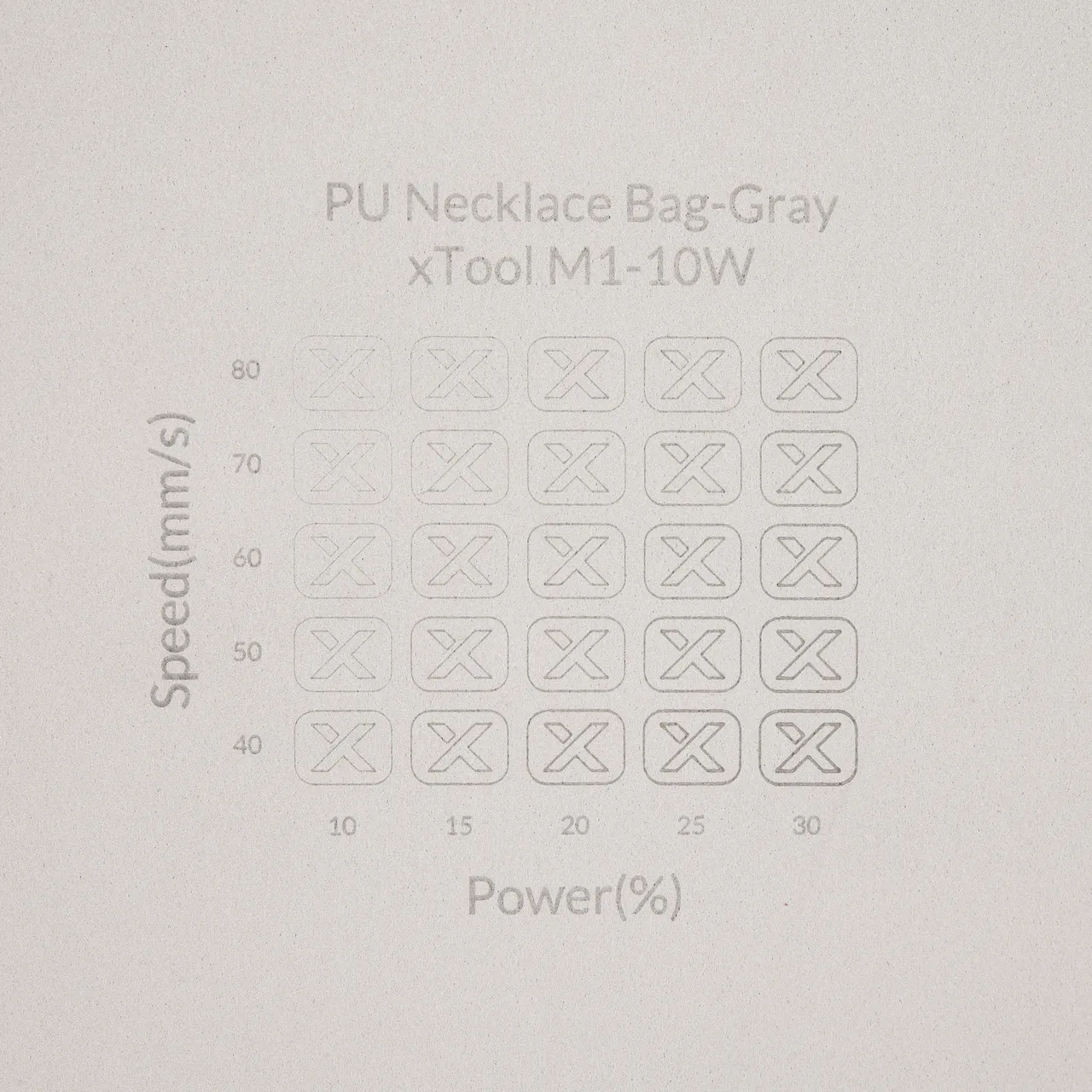 Grey Microfiber PU Leather test grid
