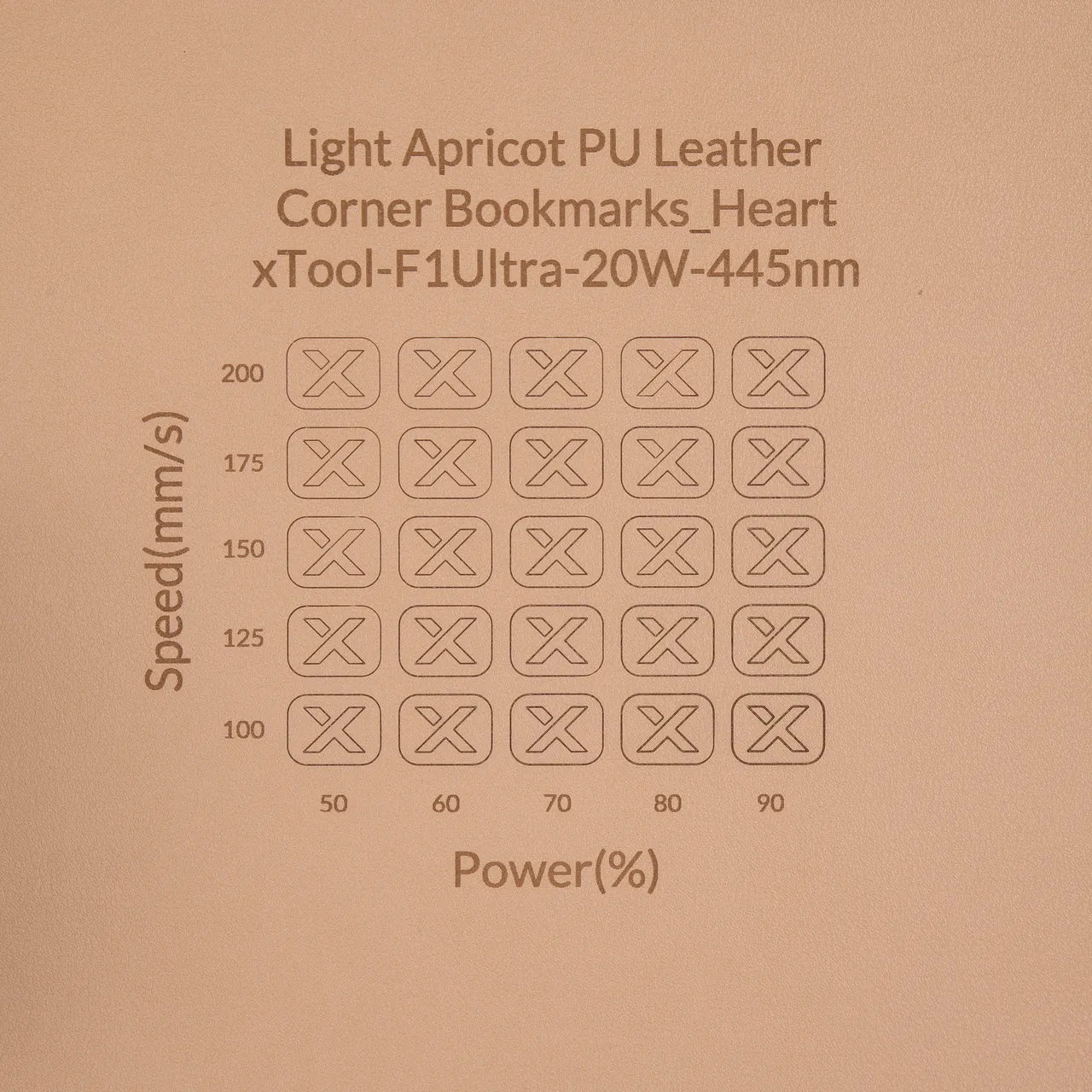 PU Leather Corner Bookmarks_Heart Pale Apricot