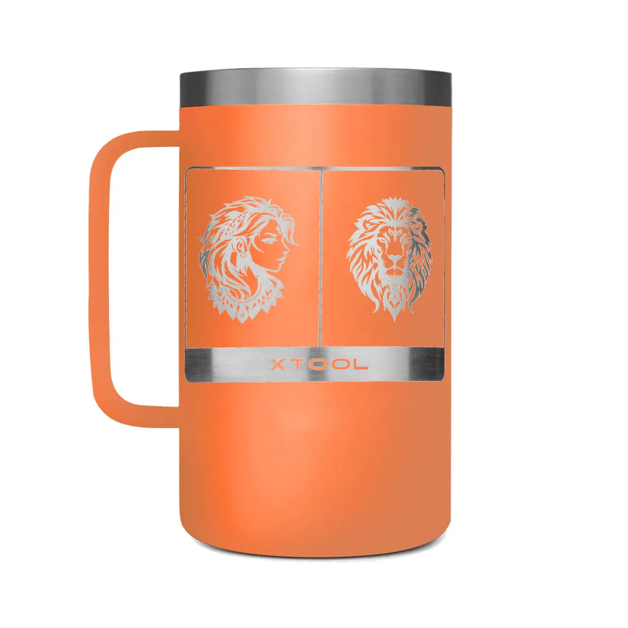 King Crab Stainless Steel Tumbler with Handle (24oz) test grid