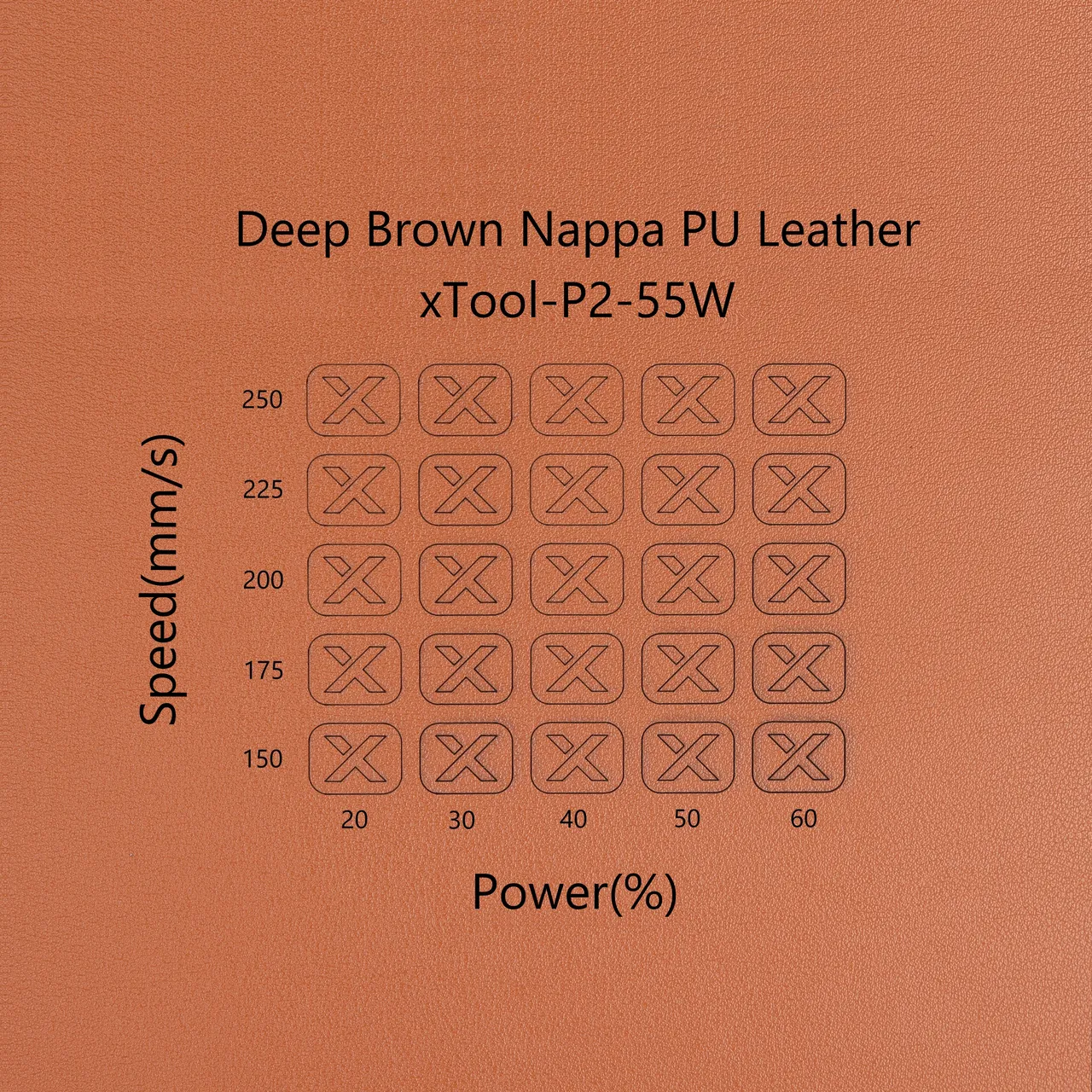Deep Brown Nappa PU Leather test grid