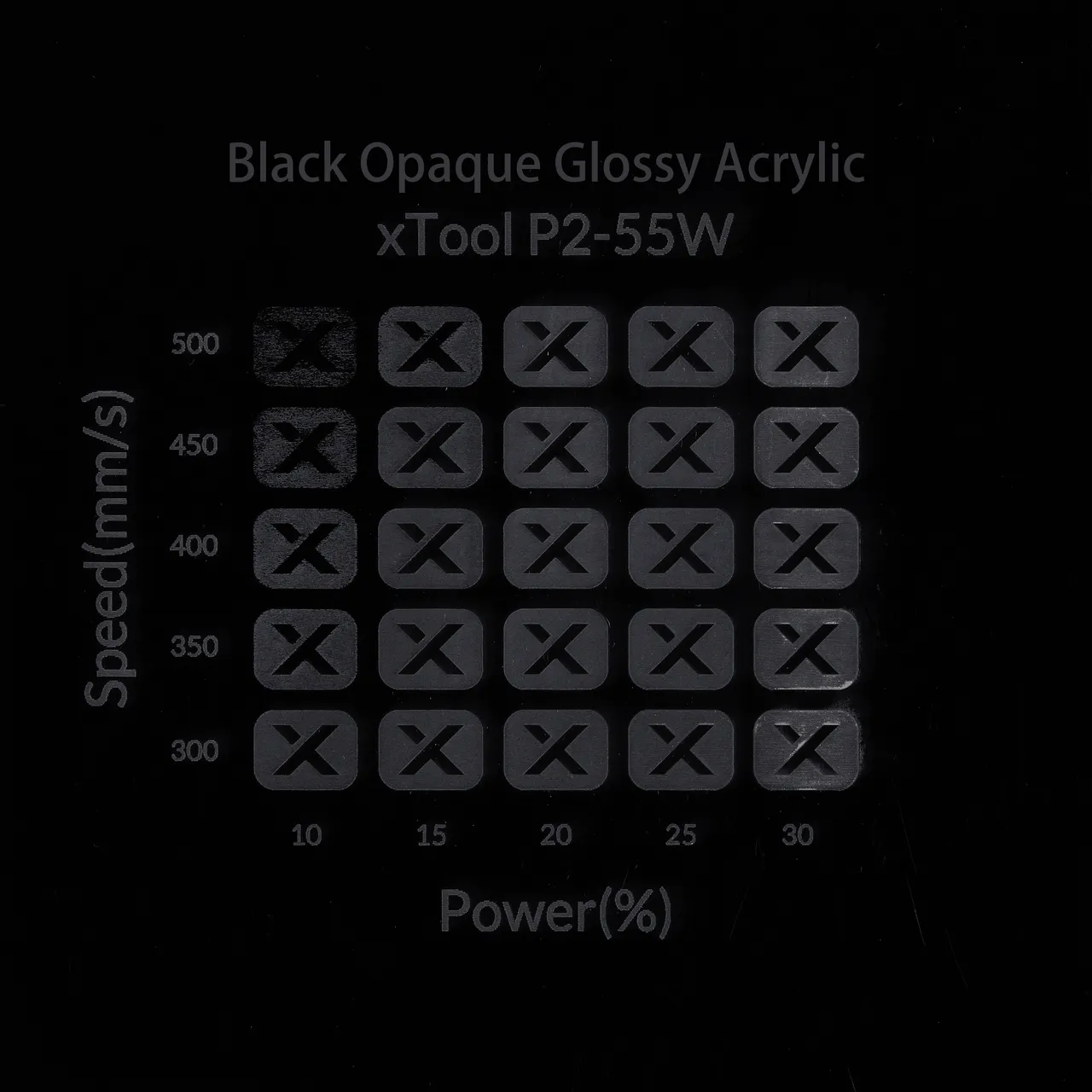 25/32"(20mm) Black Acrylic test grid