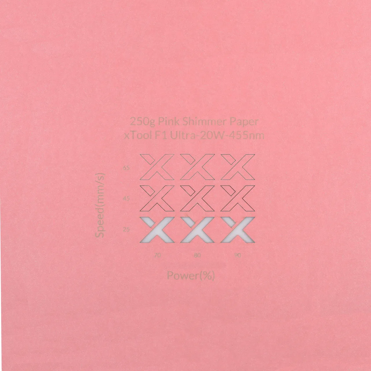 Pink Shimmer Paper-7oz(250g) test grid