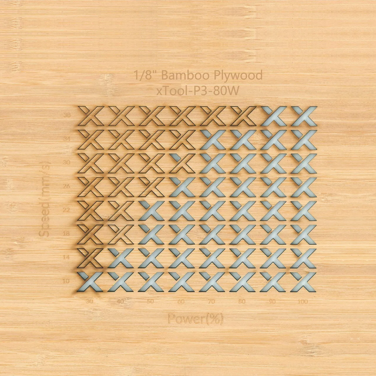 1/8"(3mm) Bamboo Plywood test grid
