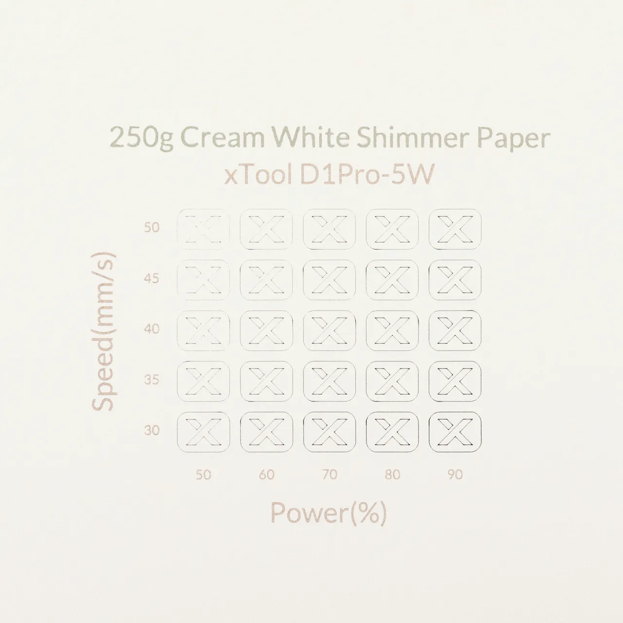 Cream White Shimmer Paper-7oz(250g) test grid