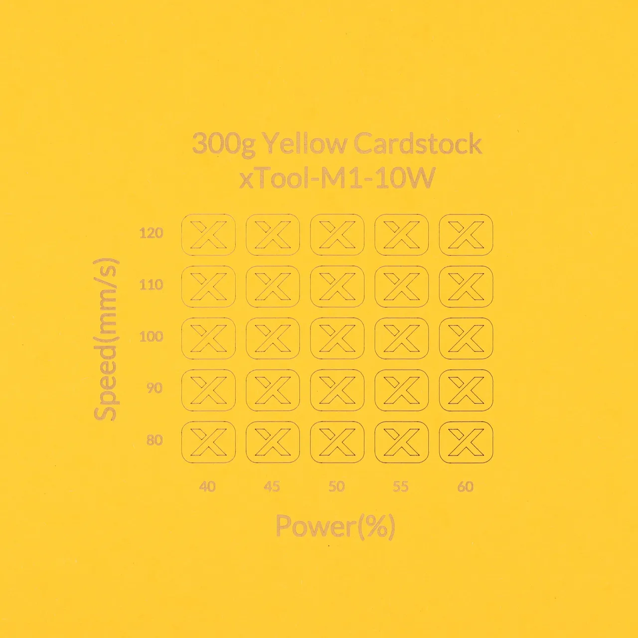Yellow Cardstock-9oz(300g) test grid