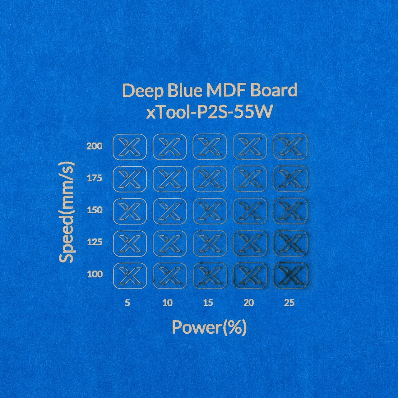 1/8"(3mm) Deep Blue MDF Board test grid