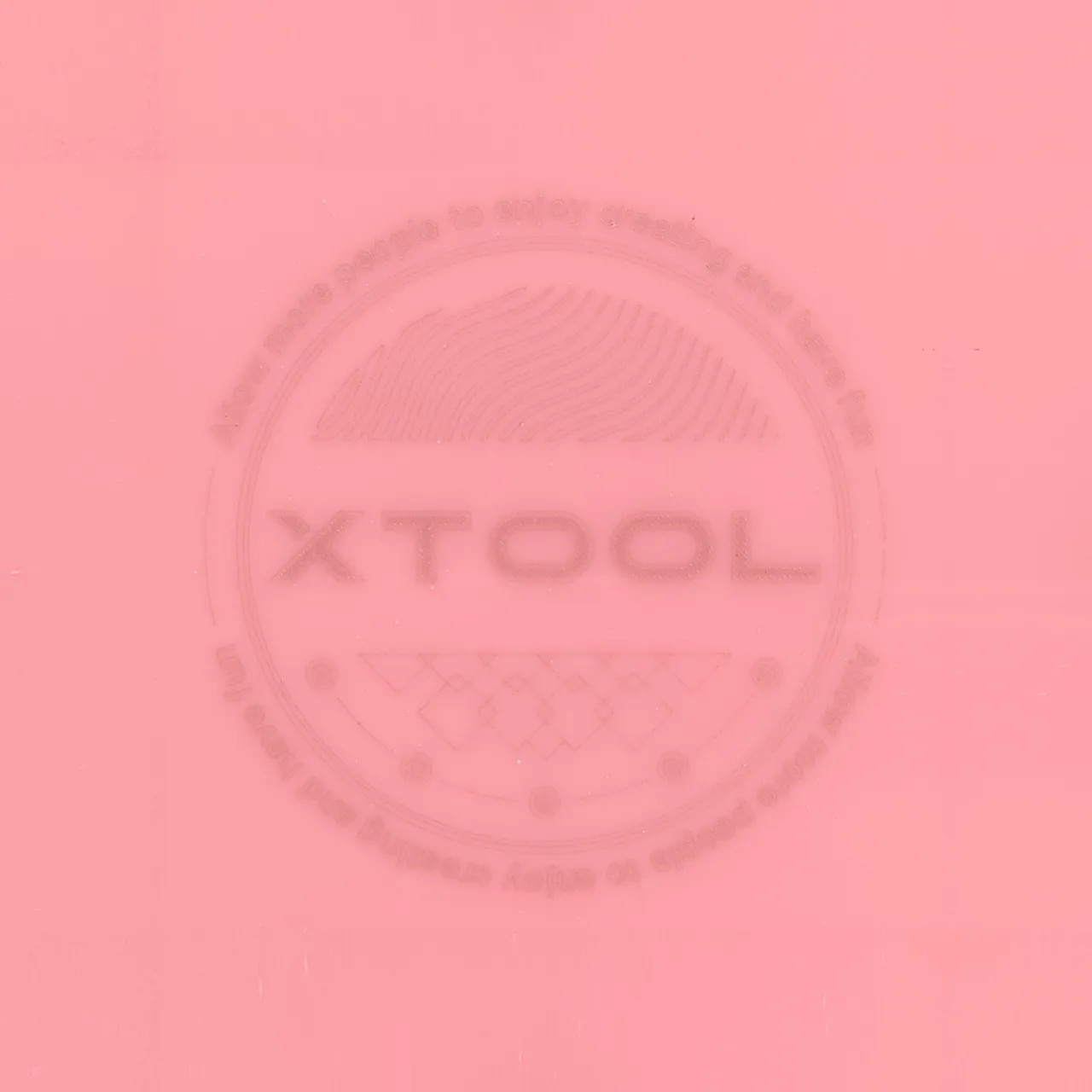 1/8"(3mm) Pink Acrylic for Infrared Laser Engraving test grid