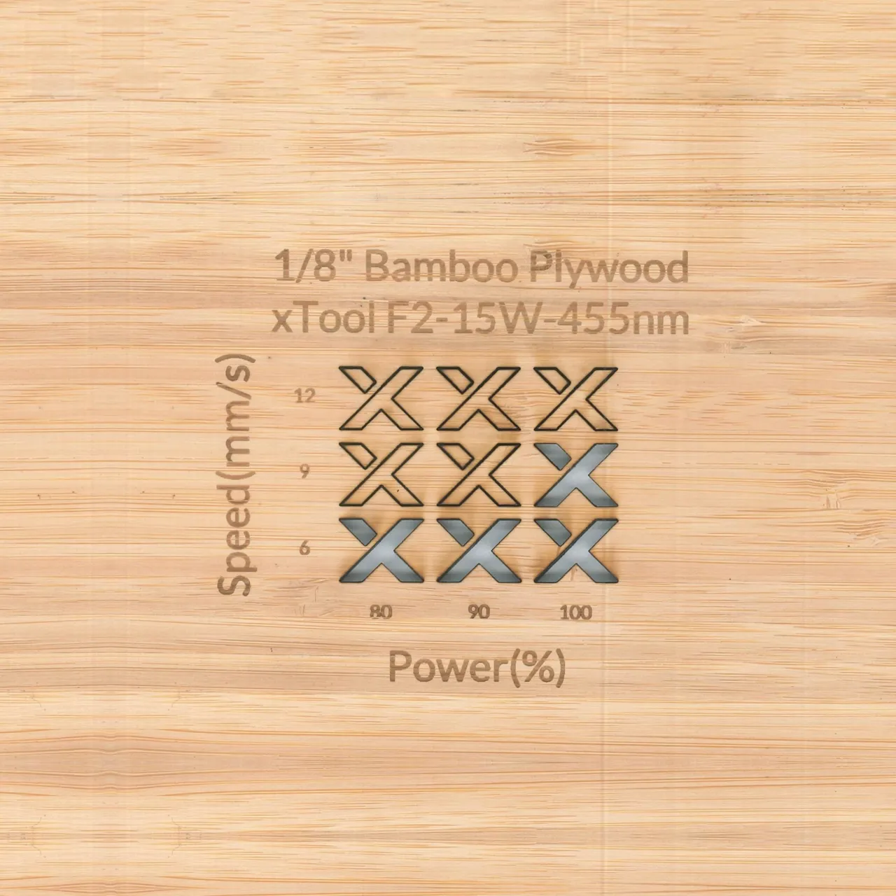 1/8"(3mm) Bamboo Plywood test grid