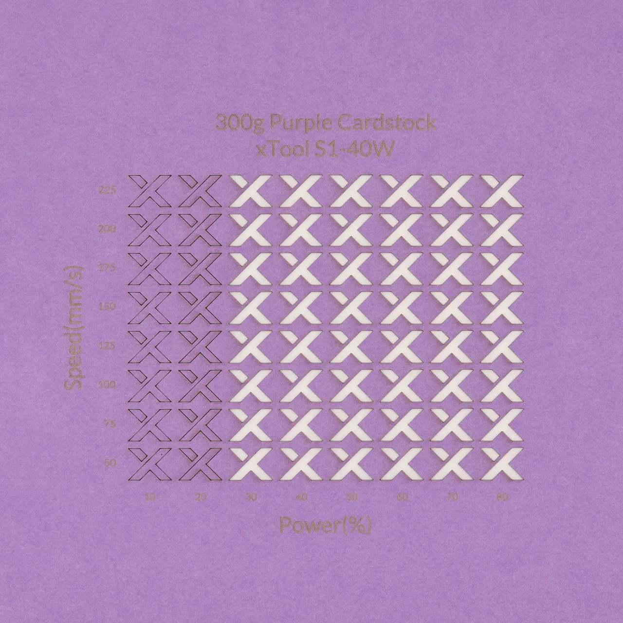 Purple Cardstock-9oz(300g) test grid