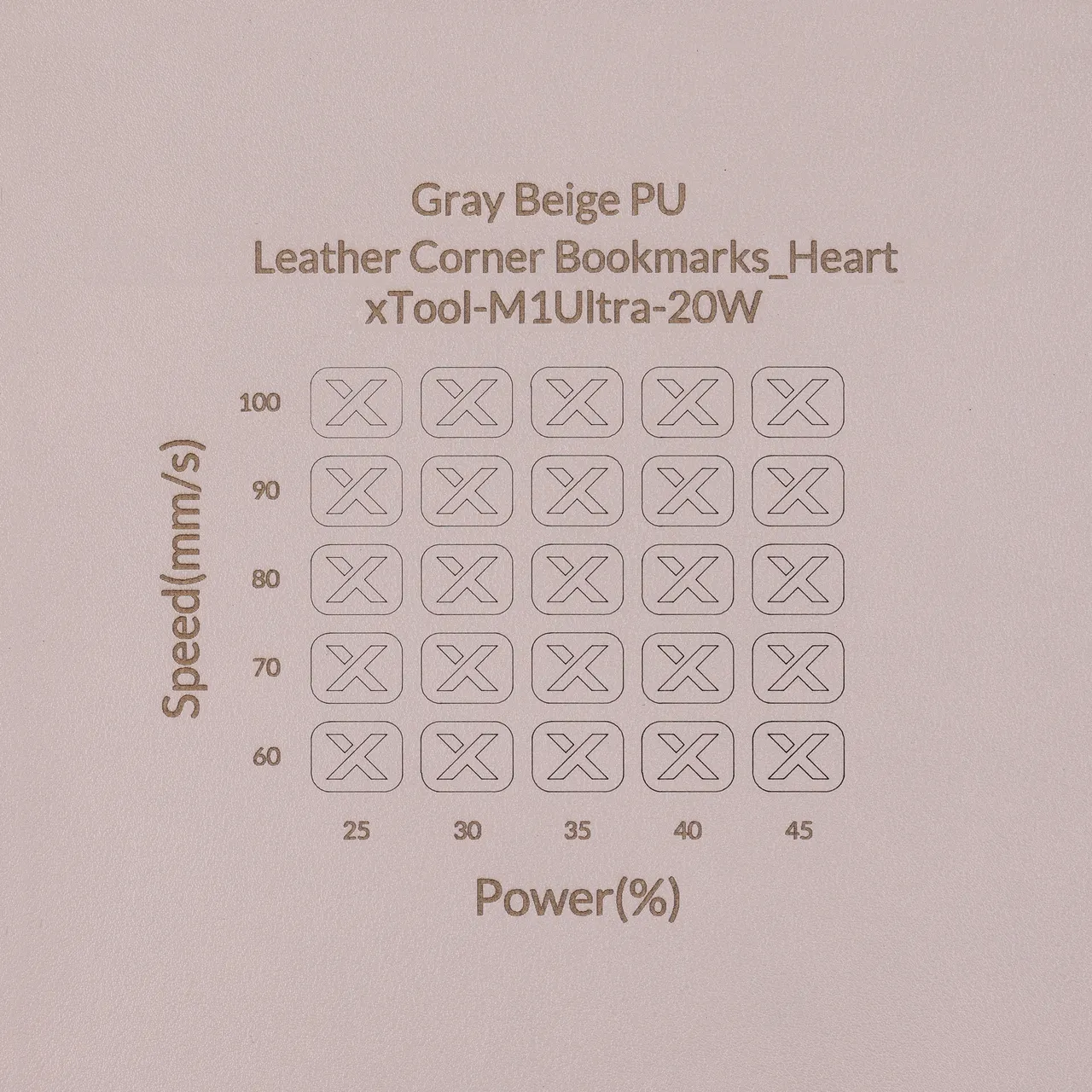 Greige PU Leather test grid