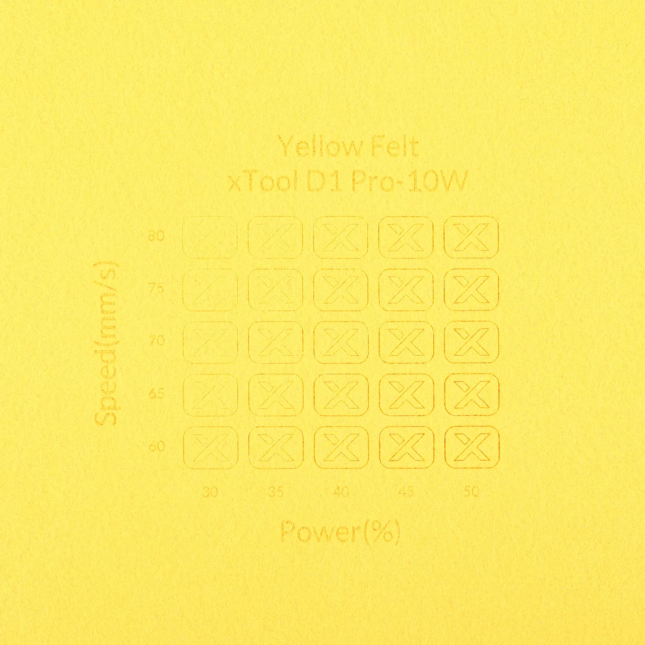 1/8"(3mm) Yellow Felt test grid