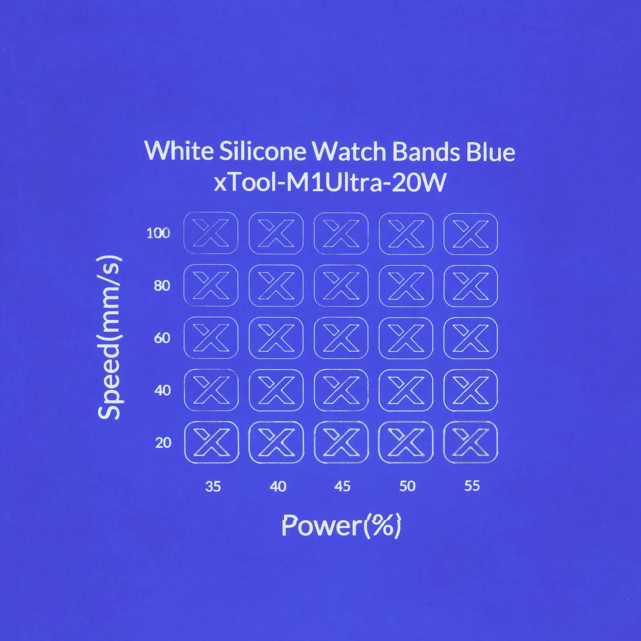 Blue to White Silicone test grid