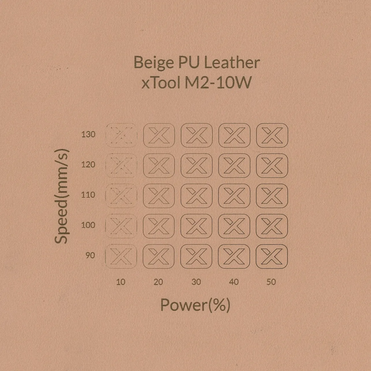 Beige PU Leather test grid