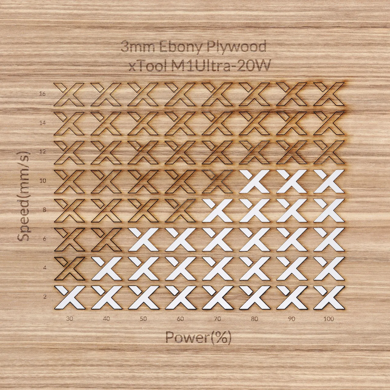 1/8"(3mm) Ebony Plywood test grid