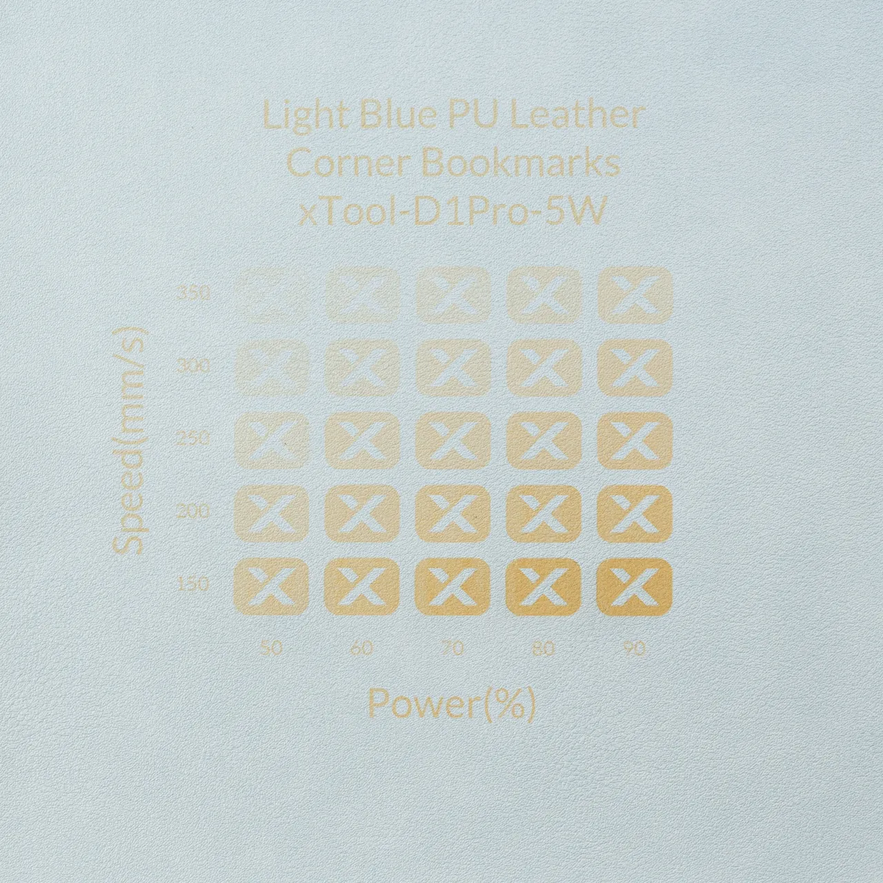 PU Leather Corner Bookmarks_Fan Light Blue test grid